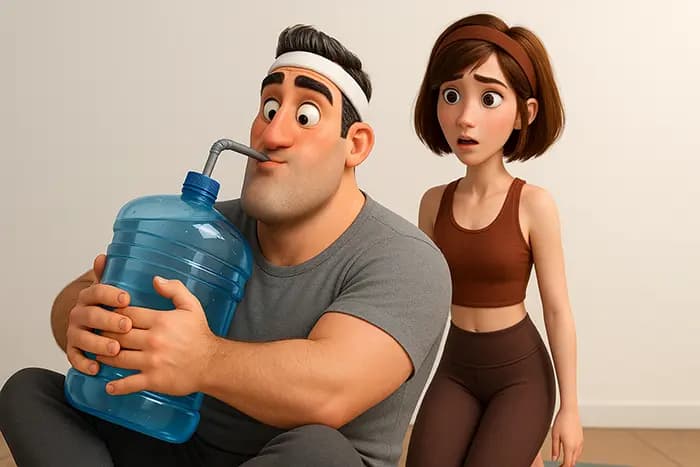 Die Gefahren, zu viel Wasser zu trinken